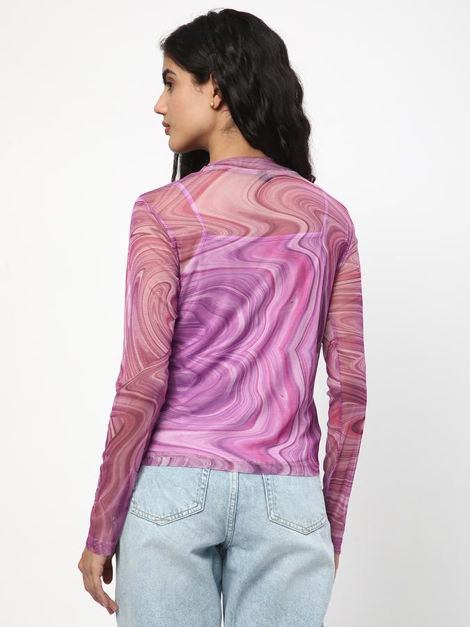 Women Printed High-Neck Top image number 2