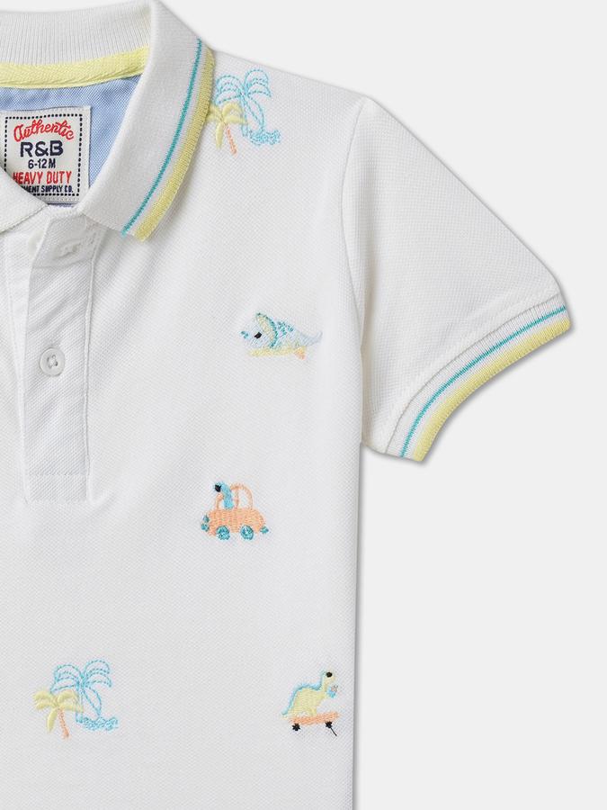 Boys Graphic Print Polo T-Shirt image number 2