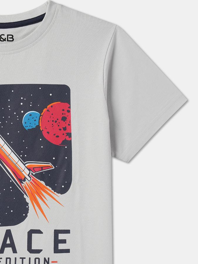 Boys Graphic Print Pure Cotton Regular T Shirt image number 2