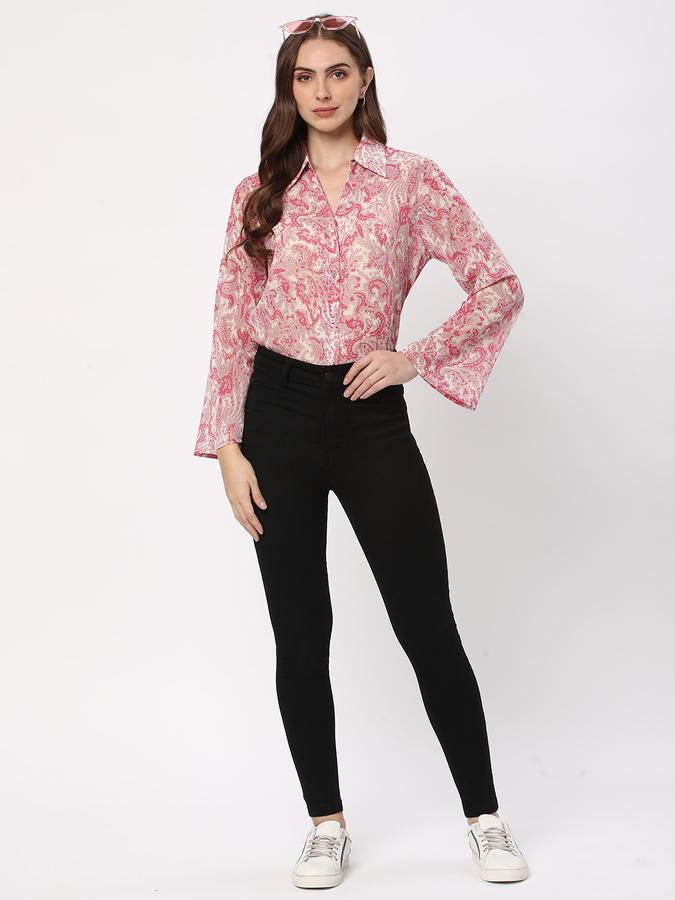 Women Paisley Print Slim Fit Shirt-Styled Top image number 1