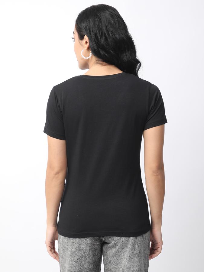 Solid Women V Neck T-Shirt image number 2