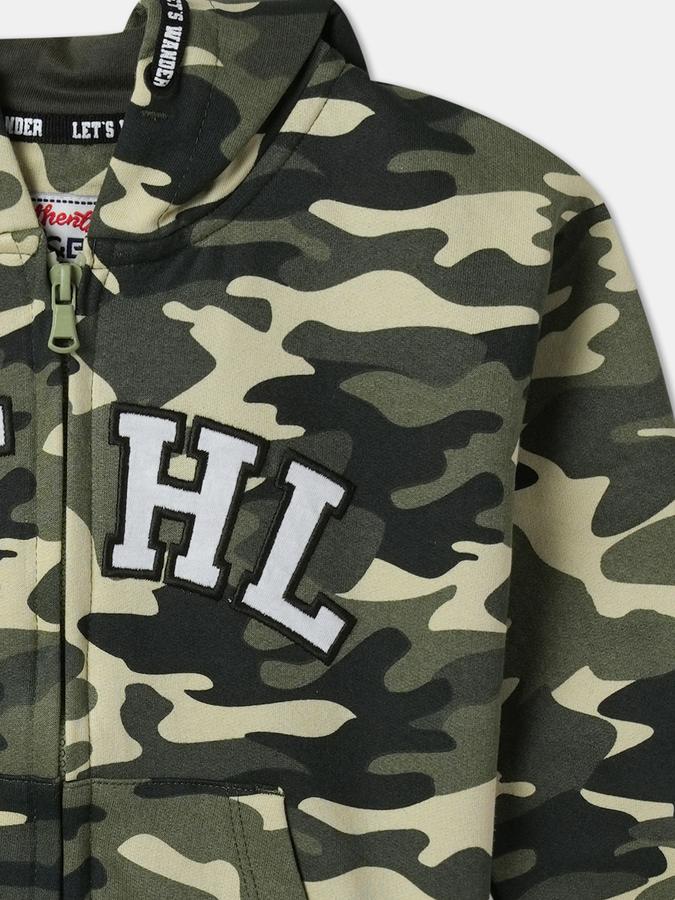 Full Sleeve Camouflage Boys Jacket image number 2