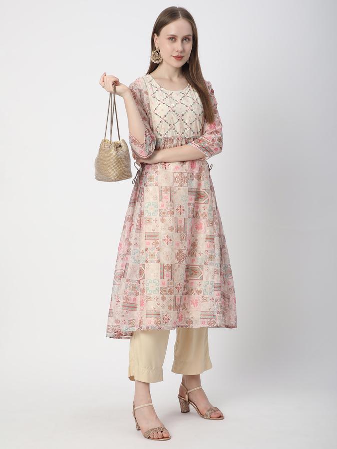 Women Printed Flared Kurta  image number 1