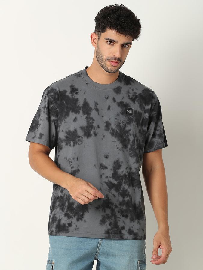 Men Tie & Dye Regular Fit Crew-Neck T-Shirt image number 0