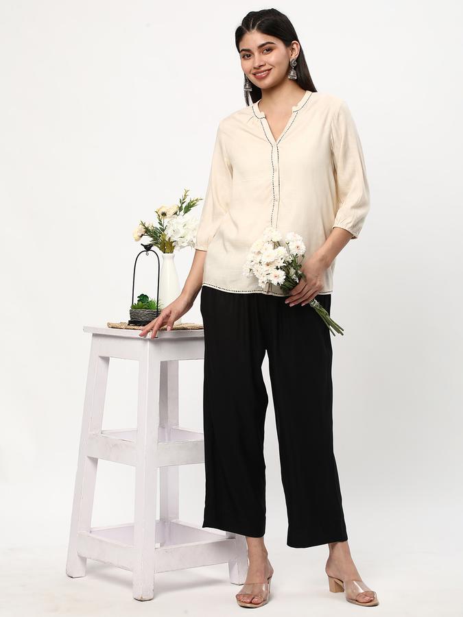 Women Relaxed Fit Flat-Front Culottes image number 1