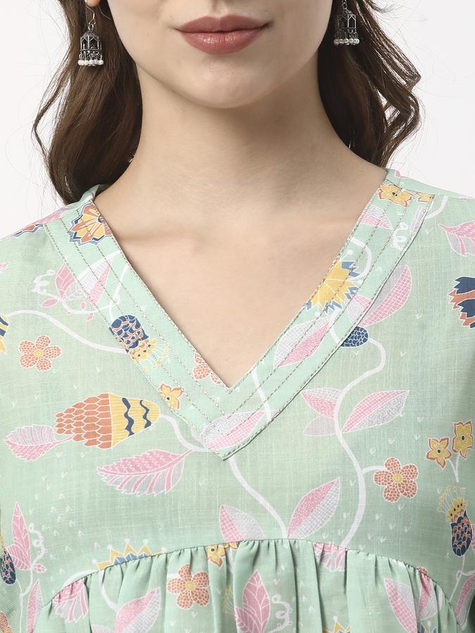 Women Printed V-Neck Tops & Tunics image number 3