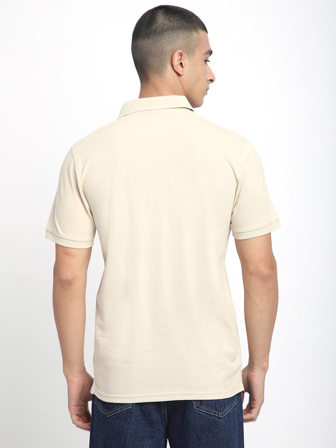 Solid Men Polo Neck T-Shirt image number 2