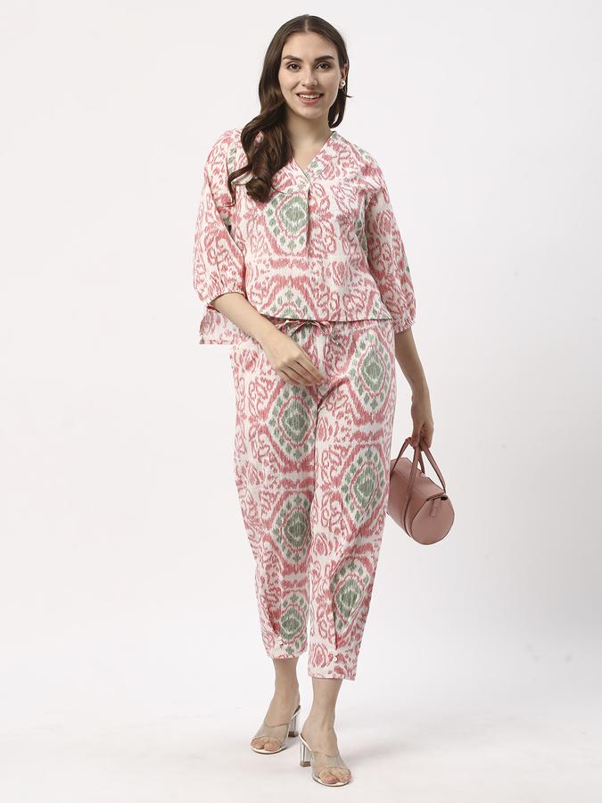 Women Printed V-Neck Suits & Sets image number 1