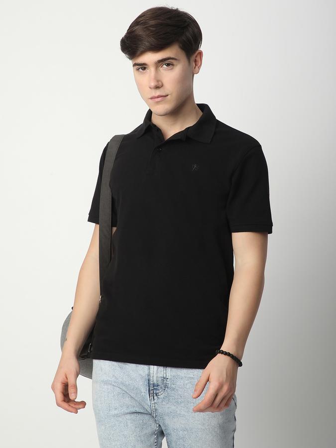 Solid Men Peter Pan Collar T-Shirt