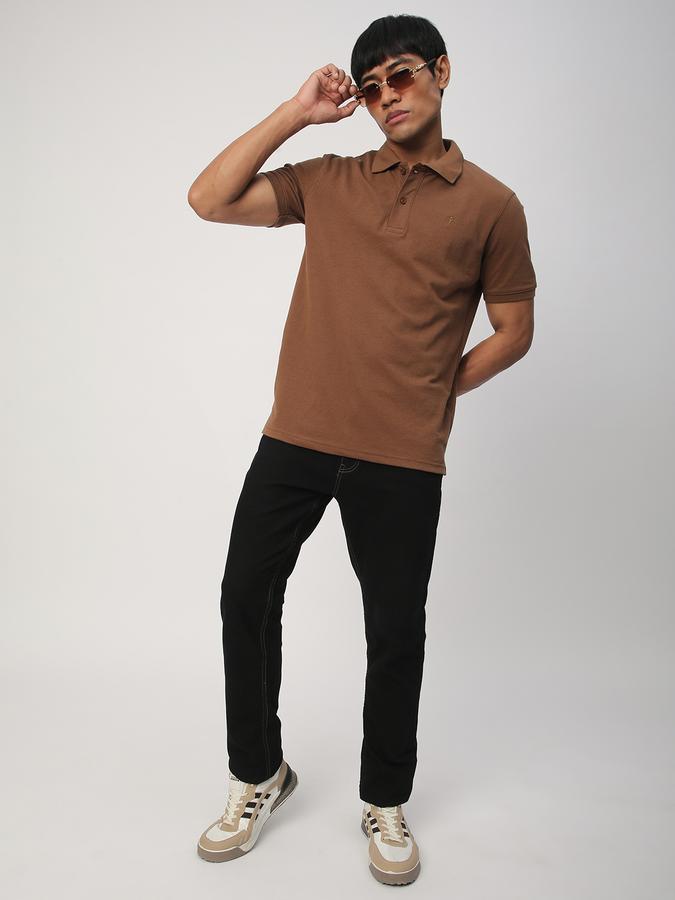 Solid Men Polo Neck T-Shirt image number 1