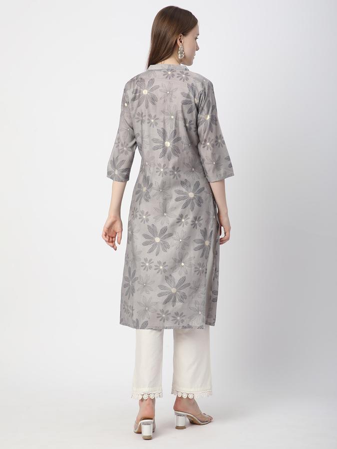 Women Printed Straight Kurta  image number 2