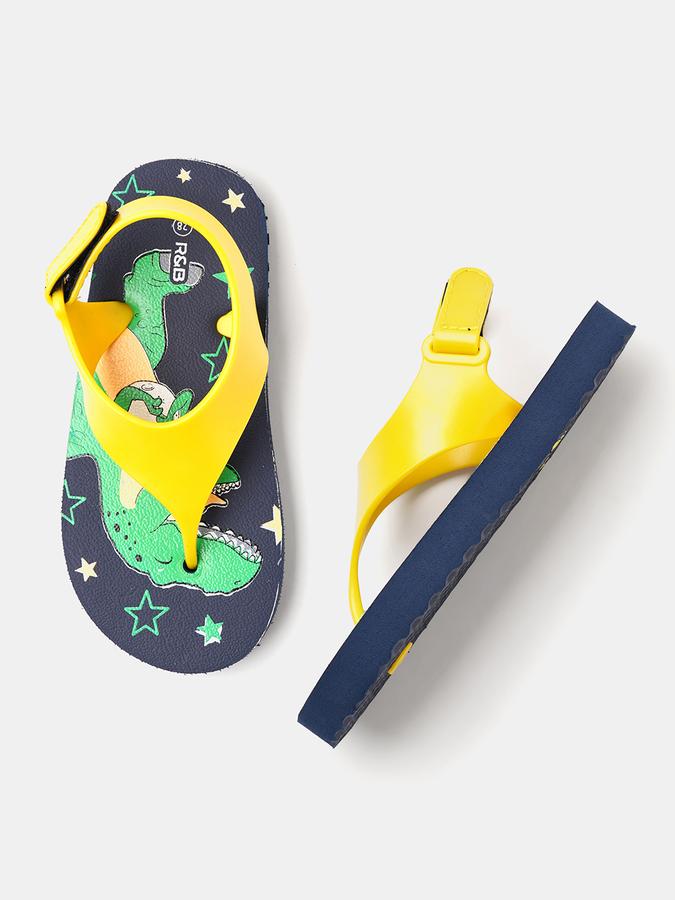 Boys Printed Thong-Strap Flip-Flops