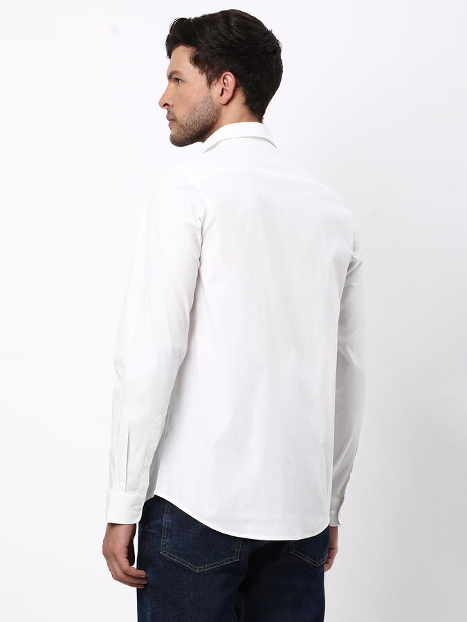 Men Slim Fit Shirt with Spread Collar image number 2