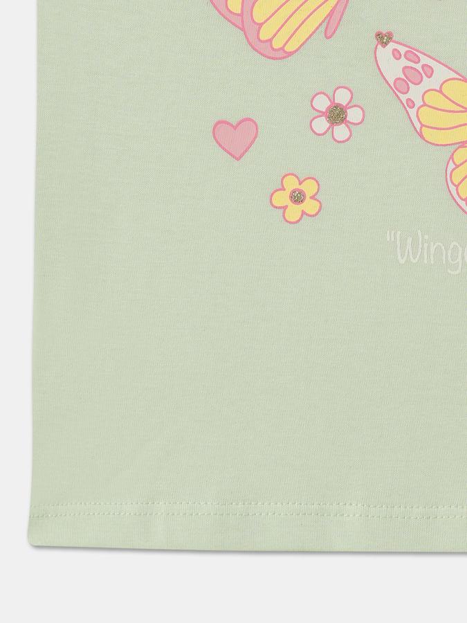 Baby Girls Graphic Print Pure Cotton Regular T Shirt  image number 3