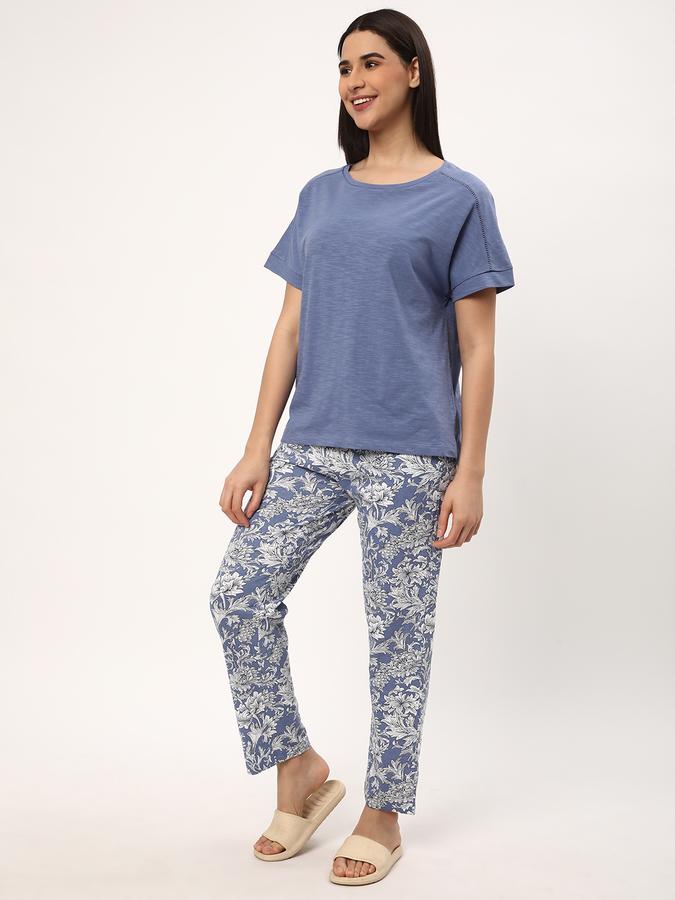 Women Floral Print Pyjamas & T-Shirt Set image number 3