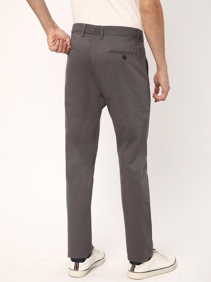 Men Flat-Front Slim Fit Trousers image number 2