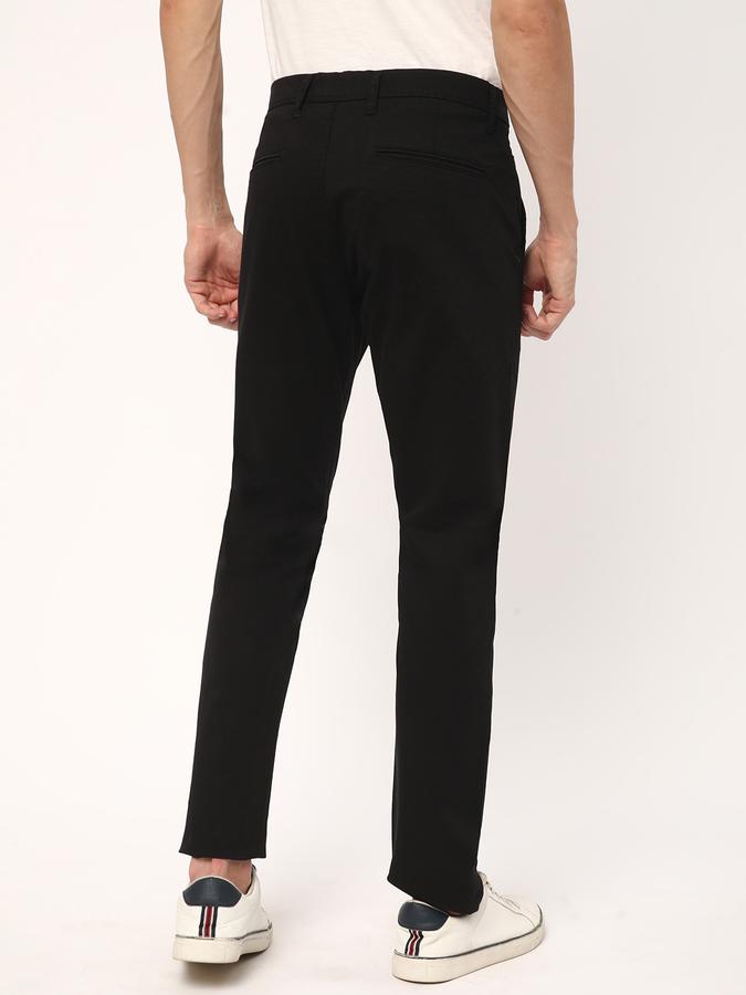 Men Flat-Front Slim Fit Trousers image number 2