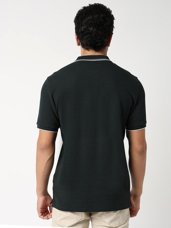 Self Design Men Peter Pan Collar T-Shirt  image number 3