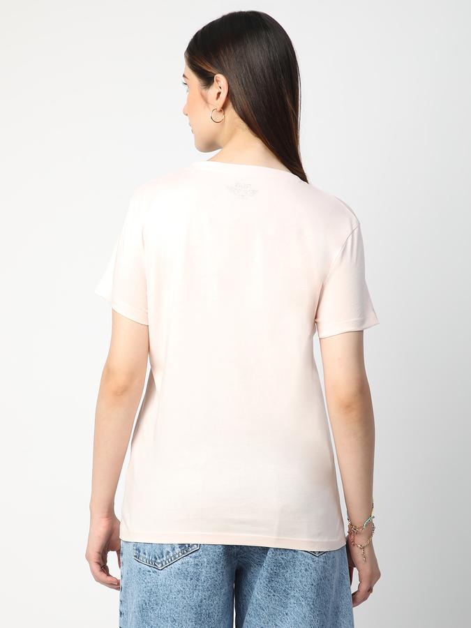 Self Design Women Round Neck T-Shirt image number 2