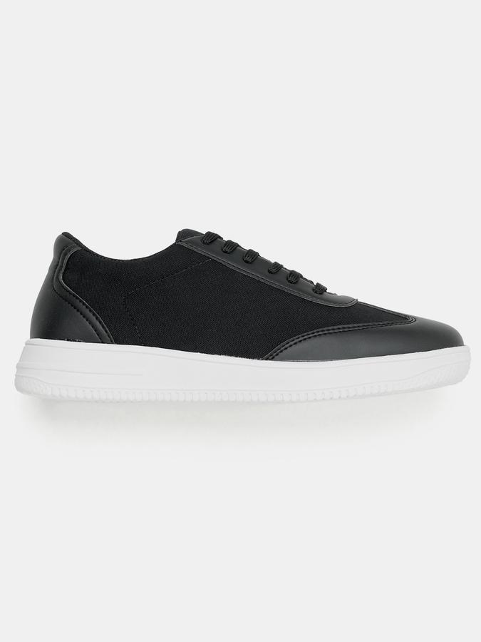 Men Low-Top Lace-Up Sneakers image number 1