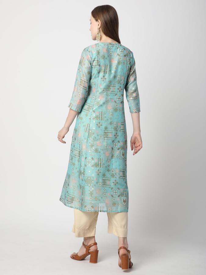 Women Printed Flared Kurta  image number 2