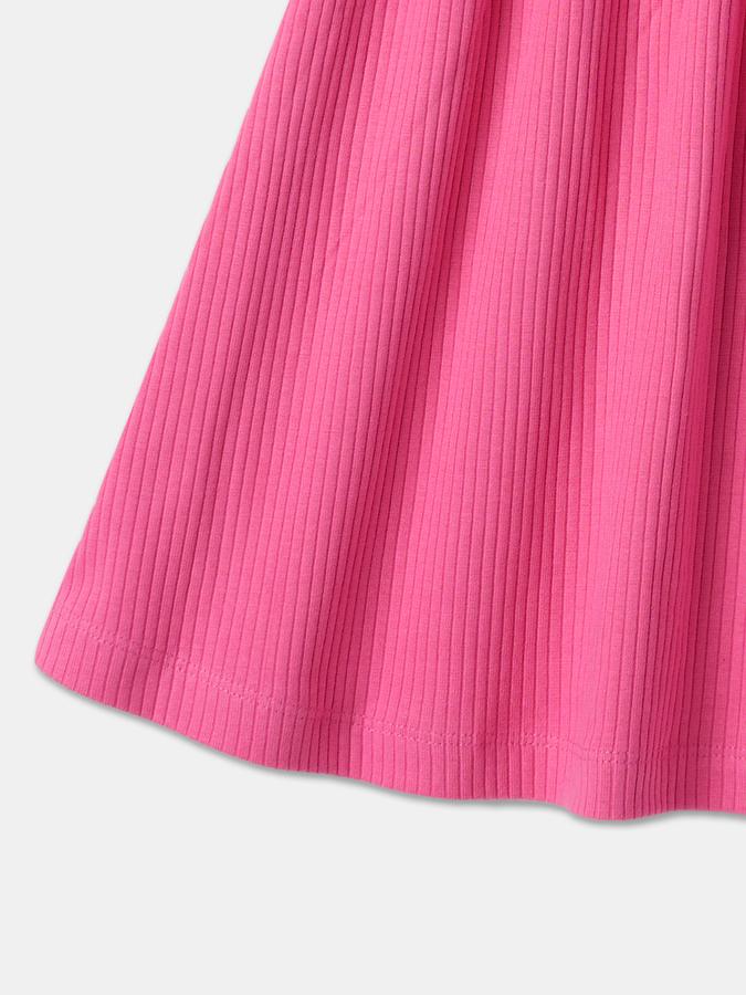 Girls Ribbed A-Line Dress image number 3