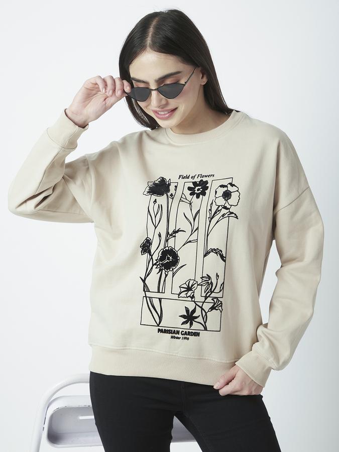 Full Sleeve Graphic Print Women Sweatshirt